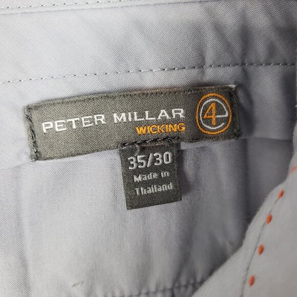 Peter Millar Durham Performance Pant Wicking Khaki Golf Trouser Mens Size 35x30 - Picture 11 of 13